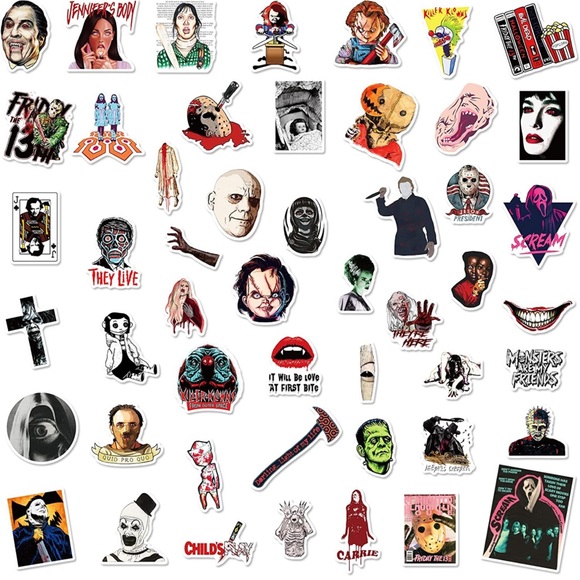 🔪10 Horror Movie Vinyl Stickers - Mystery Bundle - Picture 9 of 10